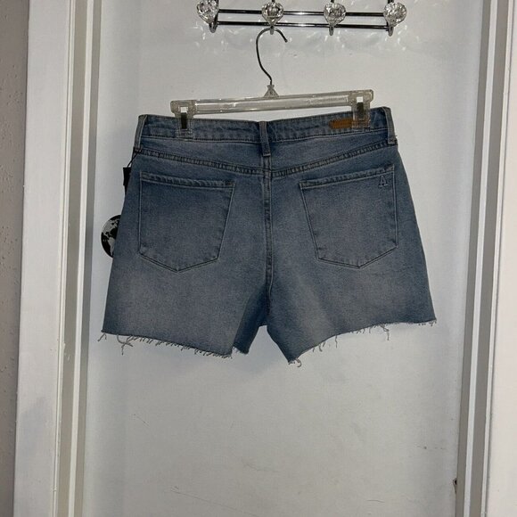 Articles of Society Blue Denim Cut Off High Rise Frayed Salt Aire Shorts Size 28 - Picture 4 of 8